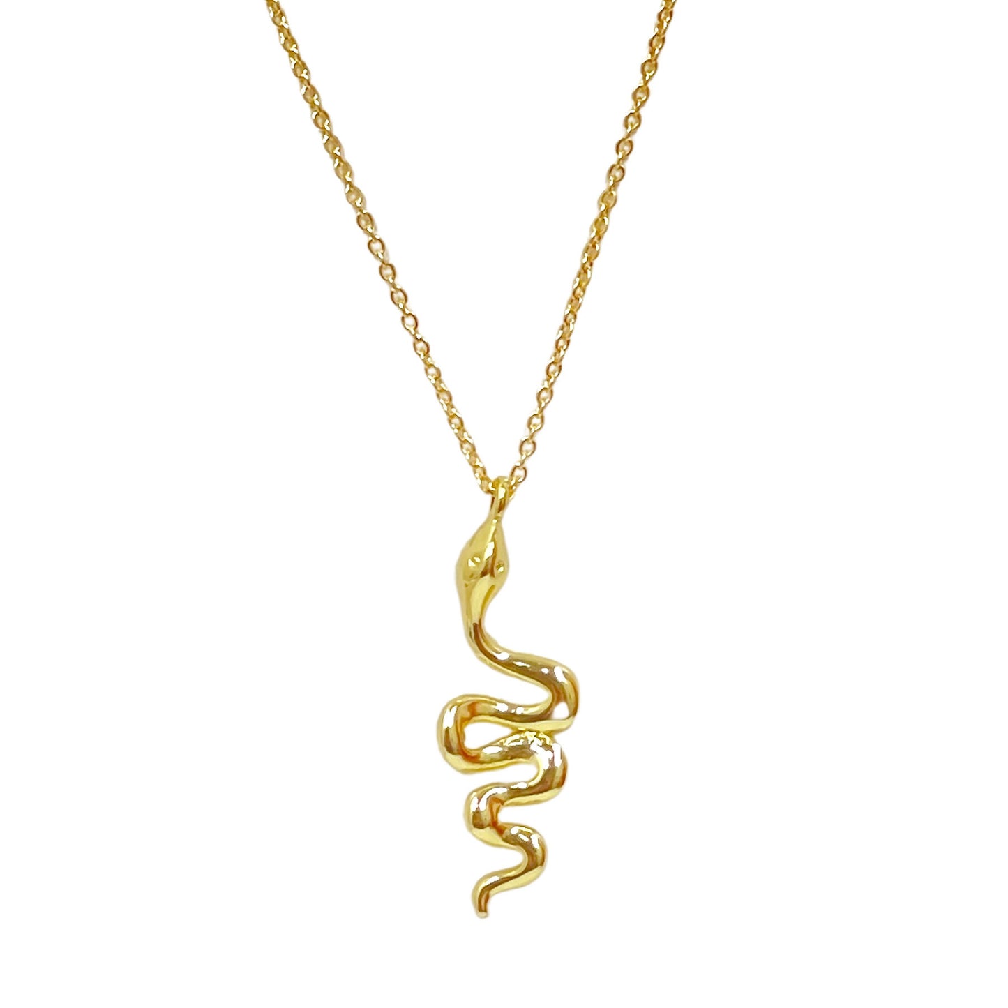 NK-541 | Mini Gold Serpent Necklace