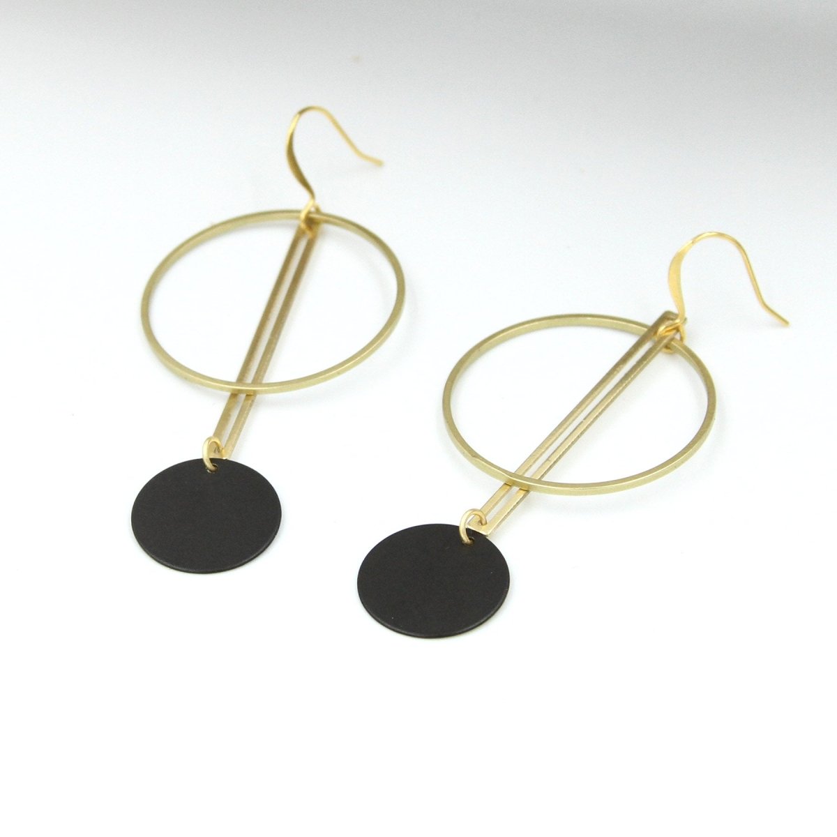 Alo Brass 2 - Tone Geometric Earrings ships - Sunday Girl by Amy DiLamarraEarrings