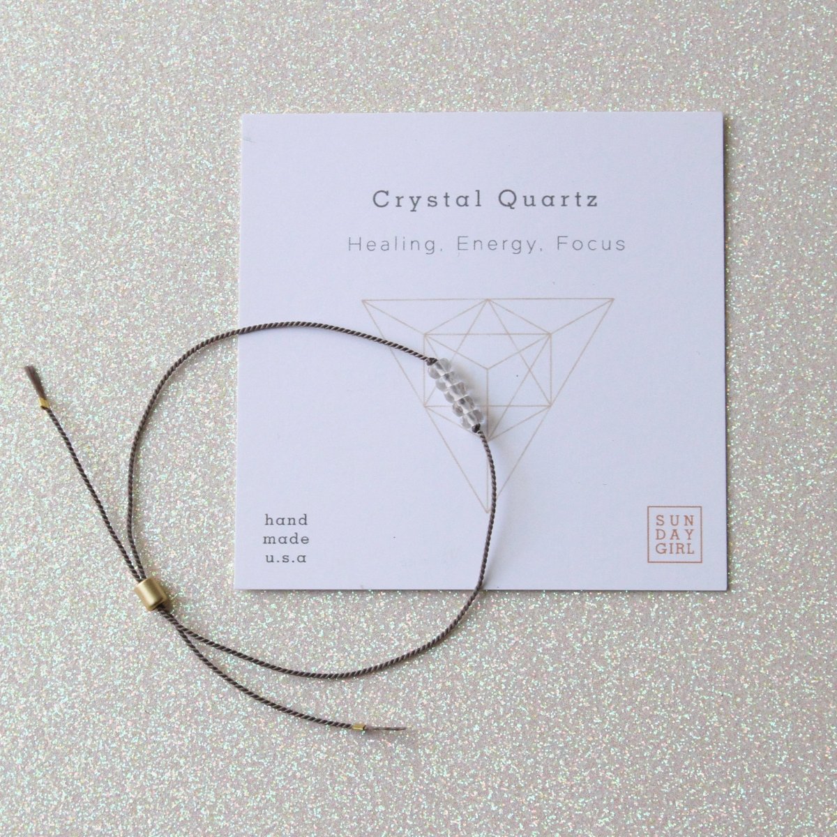 CGB - QTZ | Crystal Intention Bracelet - Crystal Quartz - Sunday Girl by Amy DiLamarraBracelet