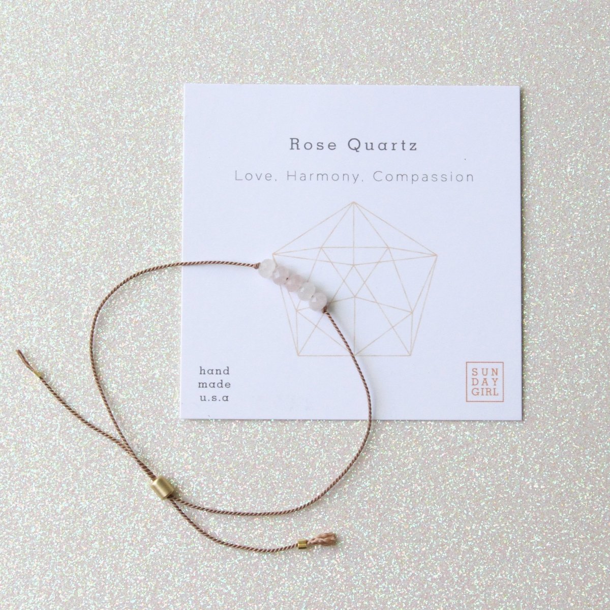 CGB - ROS | Crystal Intention Bracelet - Rose Quartz - Sunday Girl by Amy DiLamarraBracelet