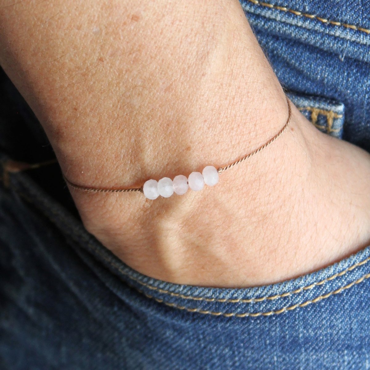 CGB - ROS | Crystal Intention Bracelet - Rose Quartz - Sunday Girl by Amy DiLamarraBracelet