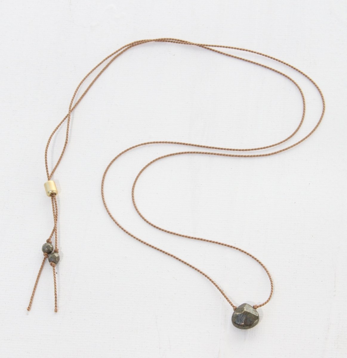 Crystal Intention Necklace - Pyrite - Sunday Girl by Amy DiLamarraNecklace