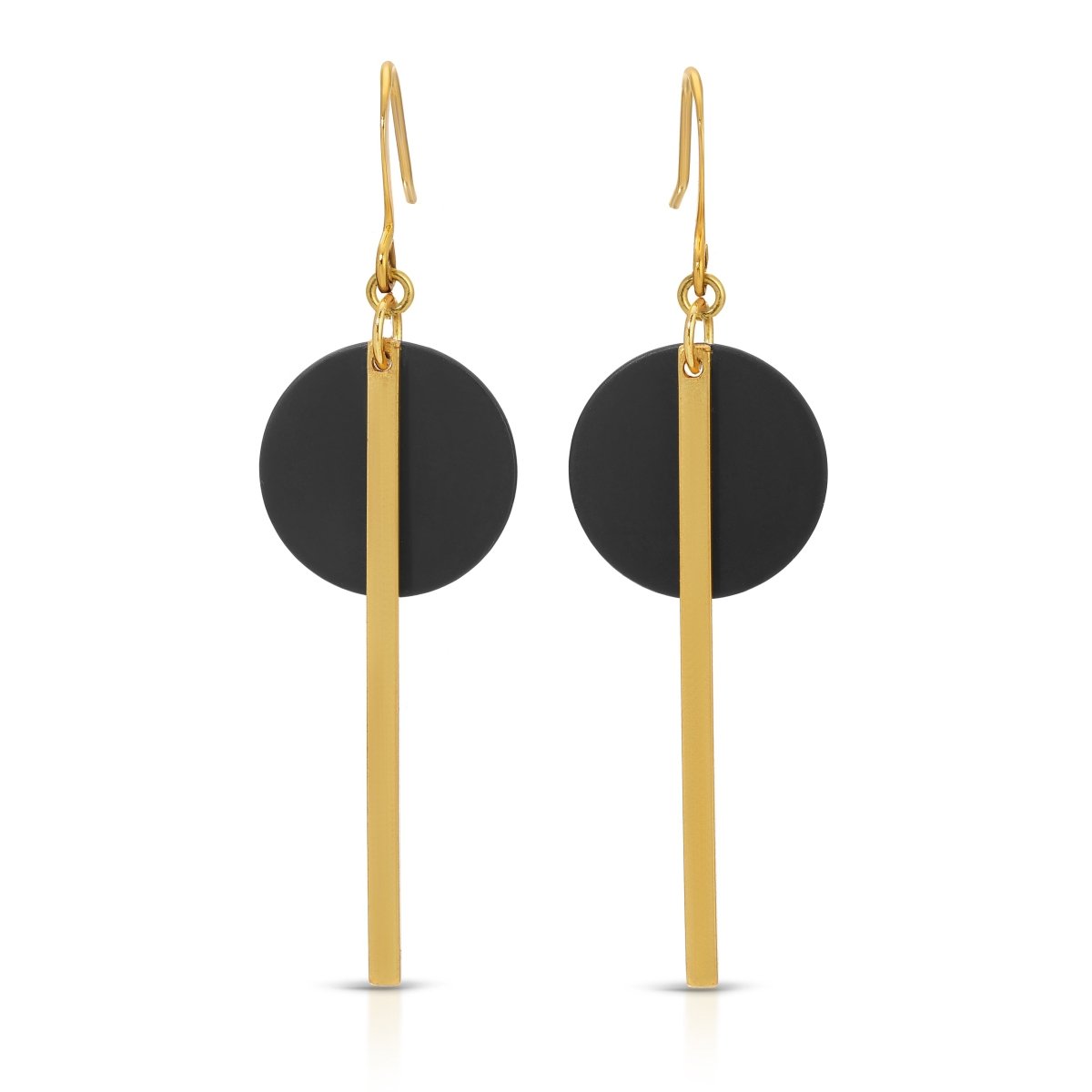 ER - 365 | Ever Brass 2 - Tone Geo Earrings - Sunday Girl by Amy DiLamarraEarrings