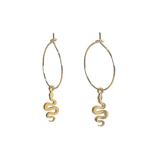 ER - 566 | Baby Snake Hoop Earrings - Sunday Girl by Amy DiLamarraEarrings