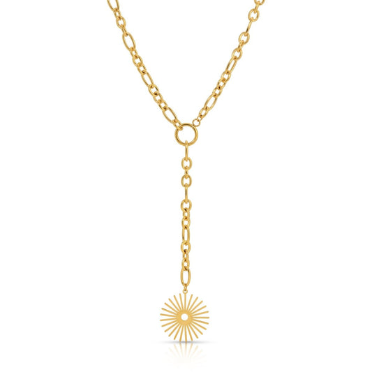 NK - 542 | Radial Sun Chunky Chain Y - Necklace - Sunday Girl by Amy DiLamarraNecklaces