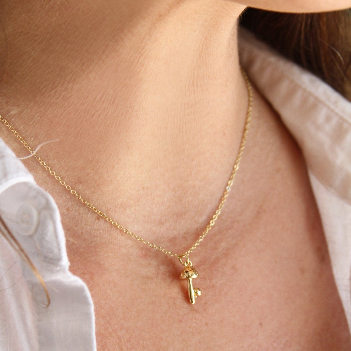 NK - 657 | Mini Mushroom cutie necklace - Sunday Girl by Amy DiLamarraNecklace