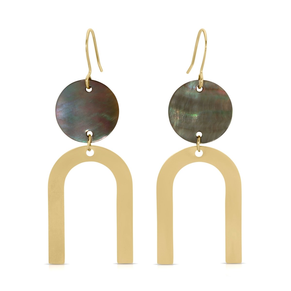 Sierra Black Lip shell and arch earrings - Sunday Girl by Amy DiLamarraEarrings